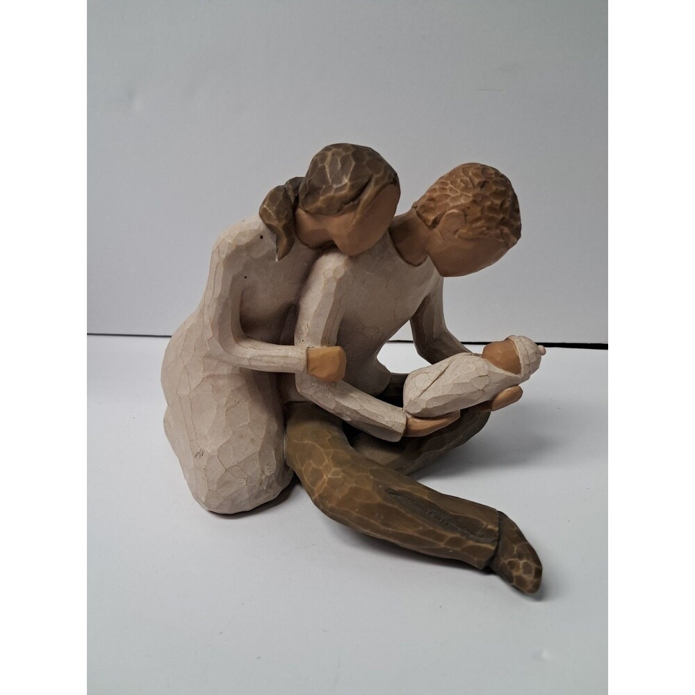 Willow Tree New Life Figurine Father Mother with Newborn Baby Susan Lordi 2000